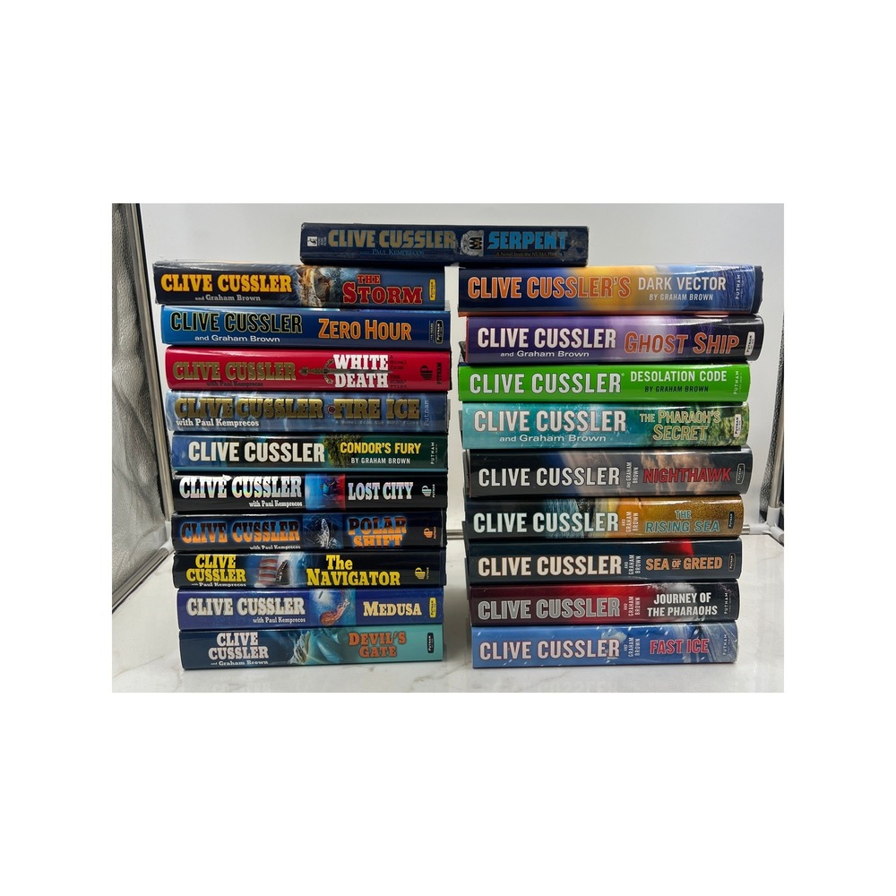 Clive Cussler NUMA Files Book Lot 19 Novels Kurt Austin Adventure Series Thrille